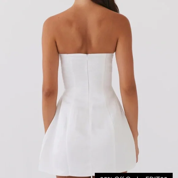 White Strapless Bow Dress - NWT - Picture 2 of 4
